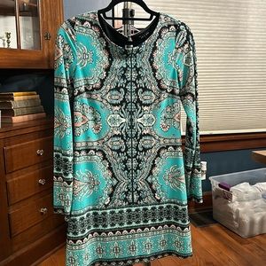 AS U WISH MULTICOLOR LONG SLEEVE DRESS